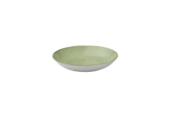 CHURCHILL Assiette creuse rond Sage Green porcelaine vitrifiée Ø 24,8 cm Stonecast Sage