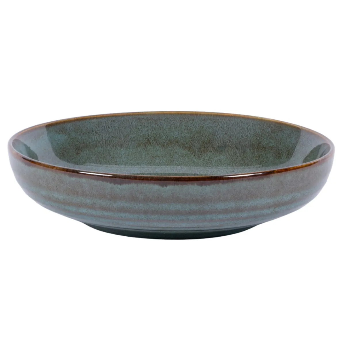 PRO.MUNDI Assiette creuse rond vert grès émaillé Ø 22 cm Sky Sale