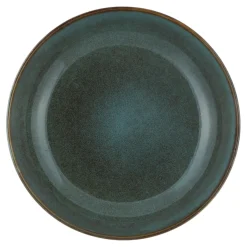 PRO.MUNDI Assiette creuse rond vert grès émaillé Ø 22 cm Sky Sale