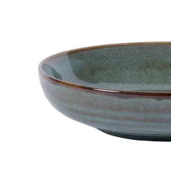 PRO.MUNDI Assiette creuse rond vert grès émaillé Ø 22 cm Sky Sale