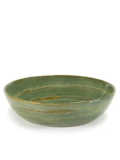 SERAX Assiette creuse rond vert grès émaillé Ø 20 cm Pure Sea Green Hot