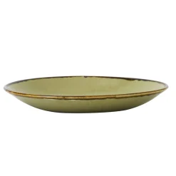 DUDSON Assiette creuse rond vert porcelaine vitrifiée Ø 25,6 cm Harvest