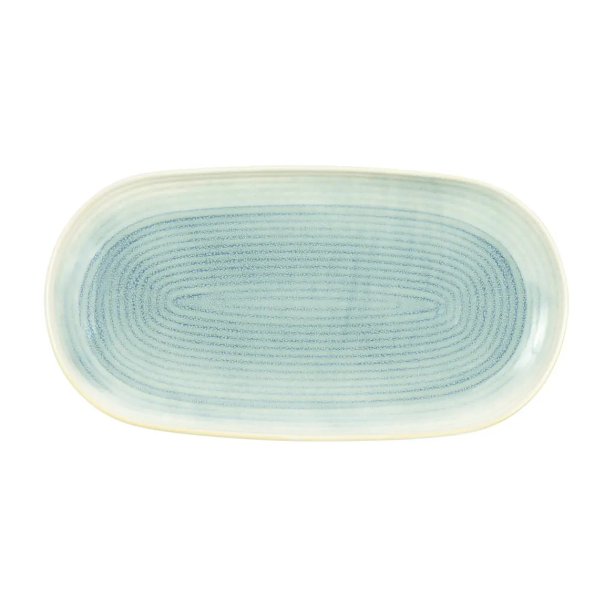 Assiette de présentation ovale ivoire grès émaillé 28 cm Pacific - PRO.MUNDI Discount