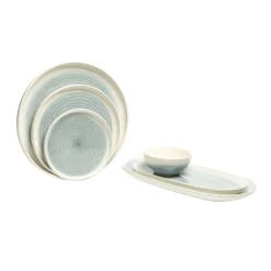 Assiette de présentation ovale ivoire grès émaillé 28 cm Pacific - PRO.MUNDI Discount