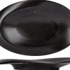 PROOF Assiette de présentation ovale noir porcelaine 33 cm Etna Sale