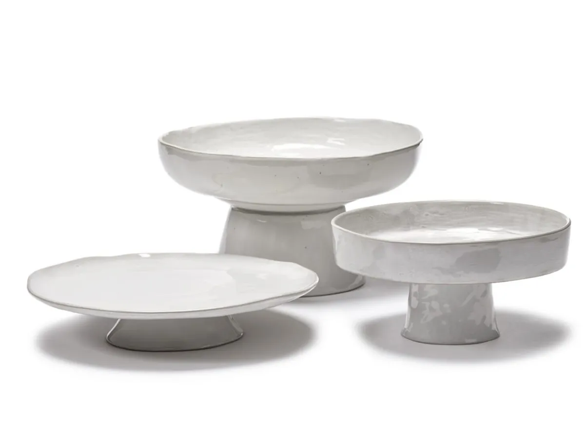 Assiette de présentation rond écru grès émaillé 30,5x30,5 cm La Mère - SERAX Online