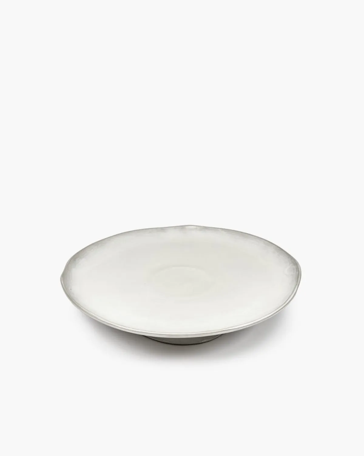 Assiette de présentation rond écru grès émaillé 30,5x30,5 cm La Mère - SERAX Online