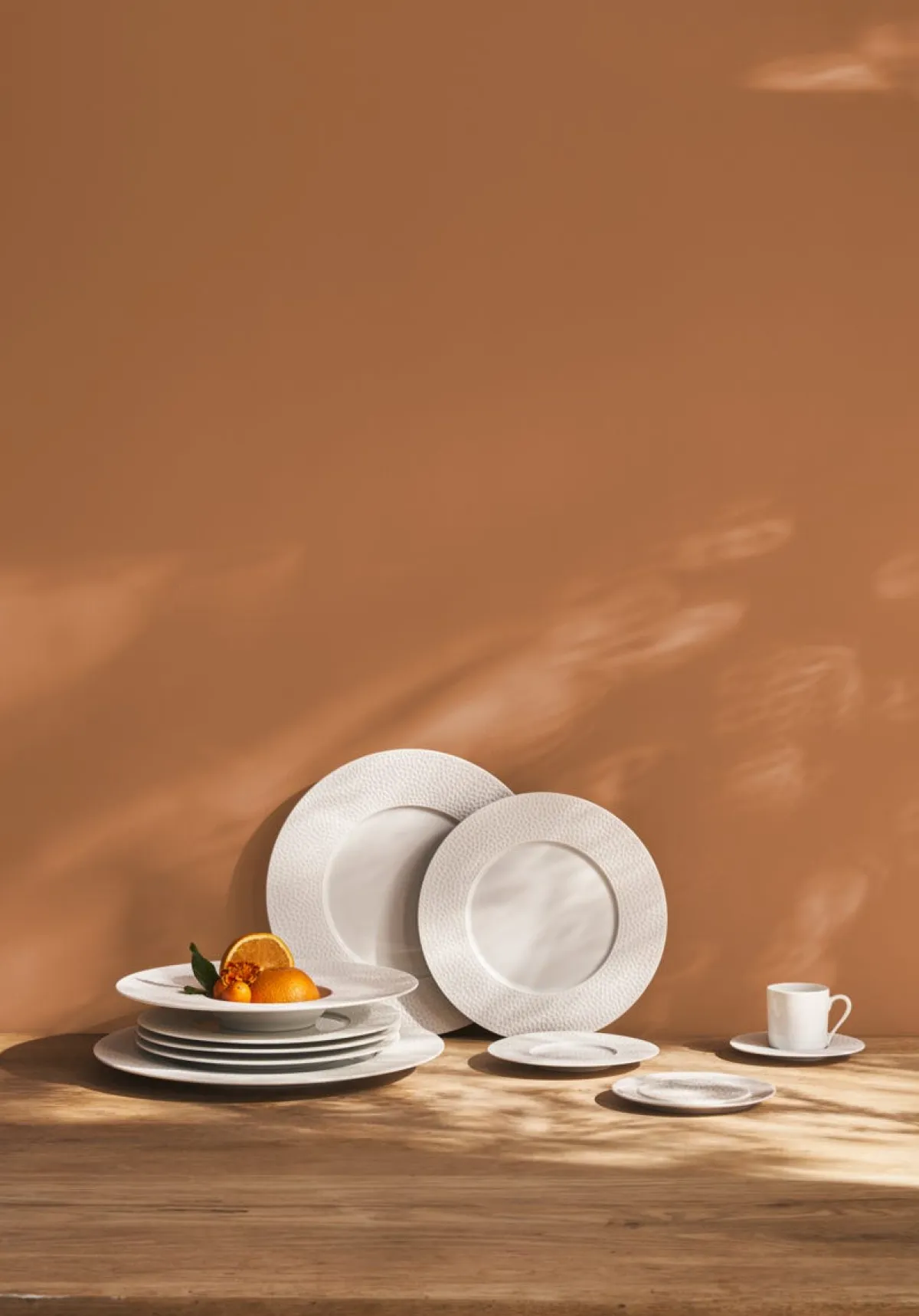 DEGRENNE Assiette à dessert rond blanc porcelaine de limoges Ø 24 cm L' Fragment Online