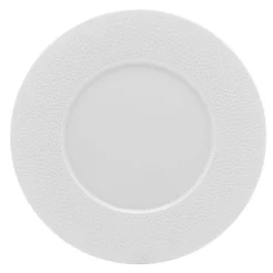 DEGRENNE Assiette à dessert rond blanc porcelaine de limoges Ø 24 cm L' Fragment Online