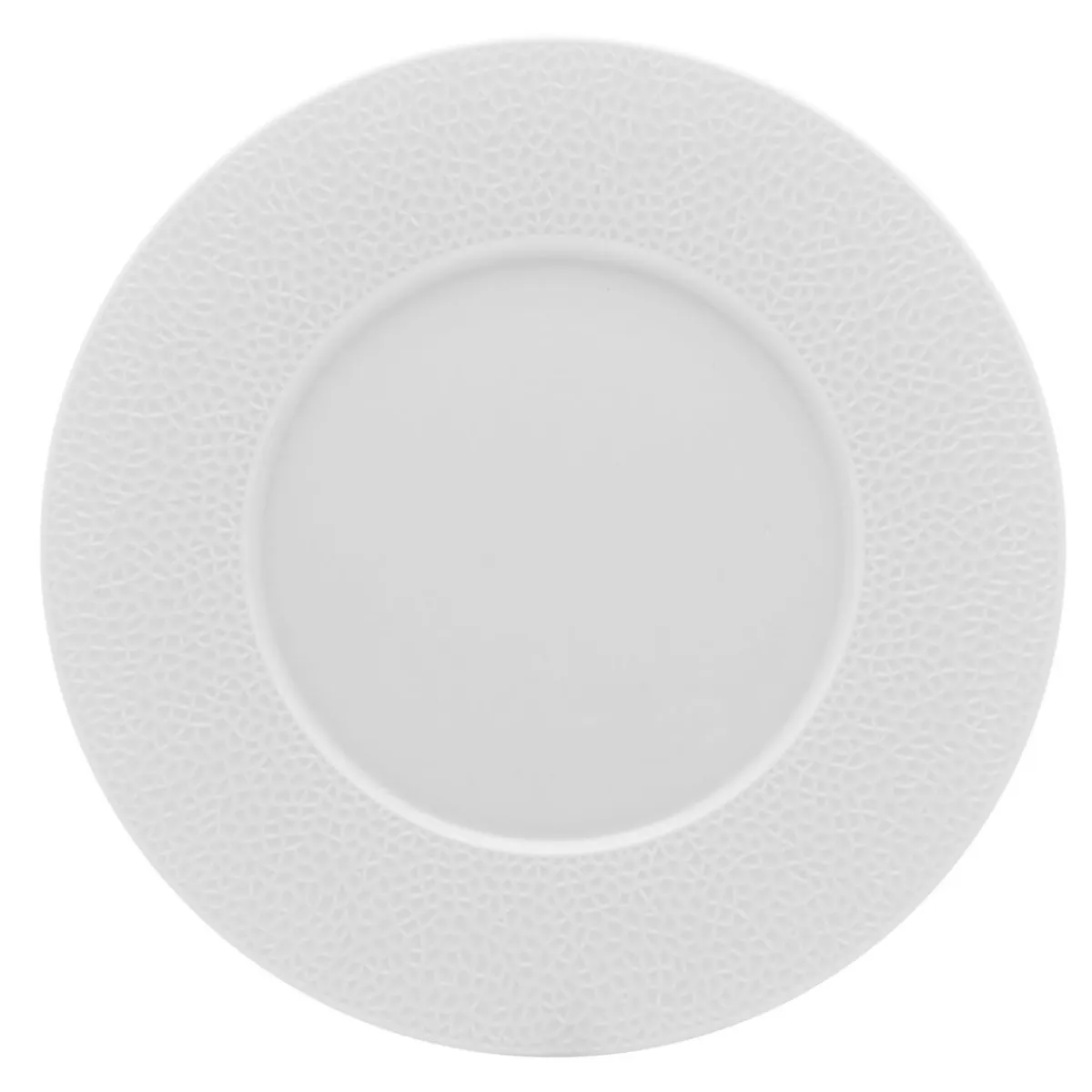 DEGRENNE Assiette à dessert rond blanc porcelaine de limoges Ø 24 cm L' Fragment Online