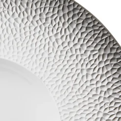 DEGRENNE Assiette à dessert rond blanc porcelaine de limoges Ø 24 cm L' Fragment Outlet