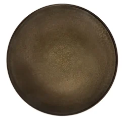 MEDARD DE NOBLAT Assiette à dessert rond bronze grès émaillé Ø 21 cm Feeling