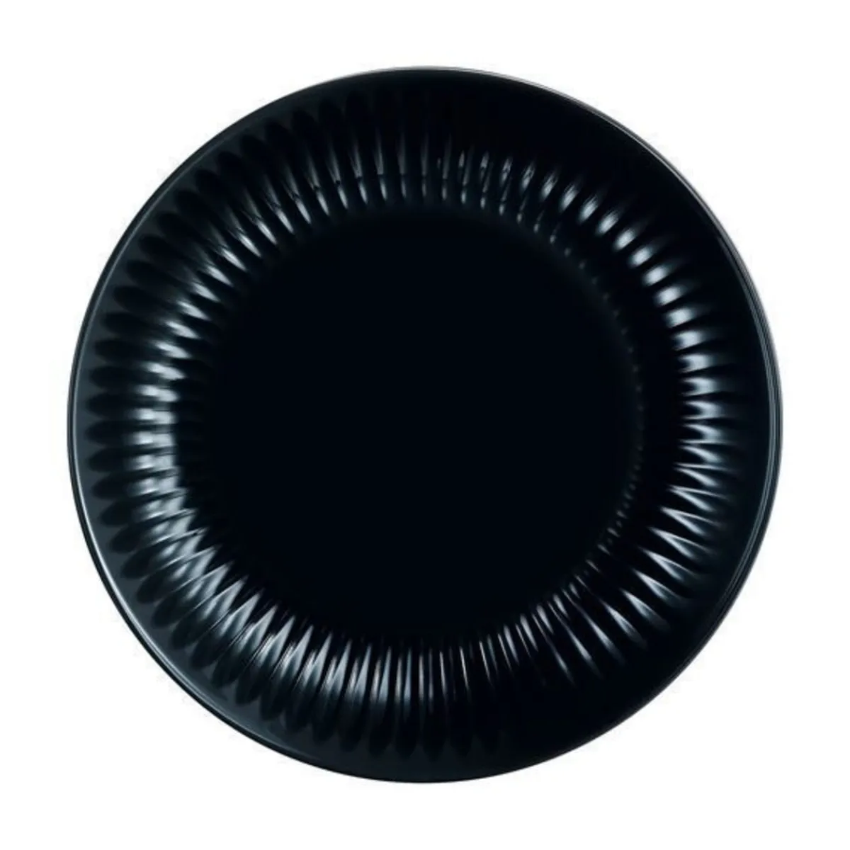 Assiette dessert rond noir verre Ø 19 cm Cottage - LUMINARC Discount