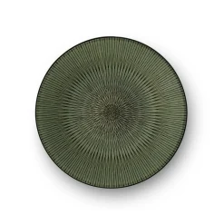 Assiette à dessert rond vert grès émaillé Ø 20,5 cm Hypnose - MEDARD DE NOBLAT Hot