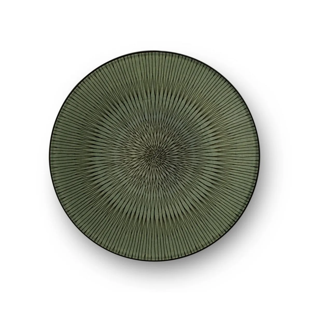 Assiette à dessert rond vert grès émaillé Ø 20,5 cm Hypnose - MEDARD DE NOBLAT Hot