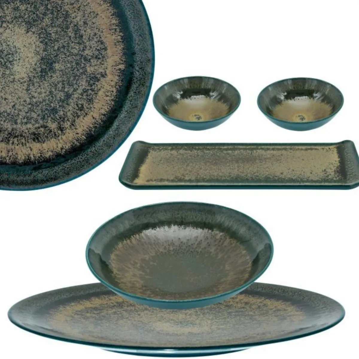 Assiette à dessert rond vert porcelaine Ø 21 cm Palazzo - MEDARD DE NOBLAT Sale