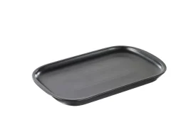 Assiette à entrecôte rectangulaire noir porcelaine culinaire 32x21 cm Les Essentiels - REVOL Discount