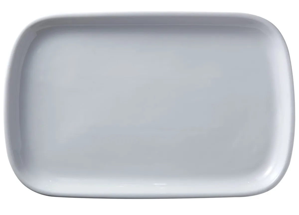 Assiette à entrecôte rond blanc porcelaine 28x19 cm - ESSENTIALS COLLECTION Outlet