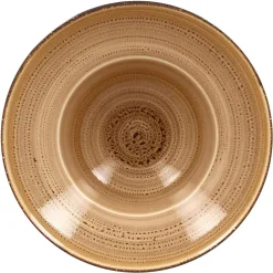 Assiette extra creuse rond beige porcelaine vitrifiée Ø 26,1 cm Twirl - RAK Hot