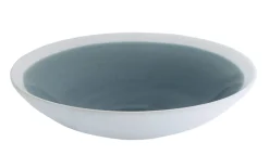 PRO.MUNDI Assiette extra creuse rond bleu grès émaillé Ø 24 cm Winter Outlet