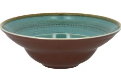 Assiette extra creuse rond bleu porcelaine vitrifiée Ø 22,7 cm Twirl - RAK Discount