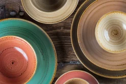 Assiette extra creuse rond brun porcelaine vitrifiée Ø 22,7 cm Twirl - RAK