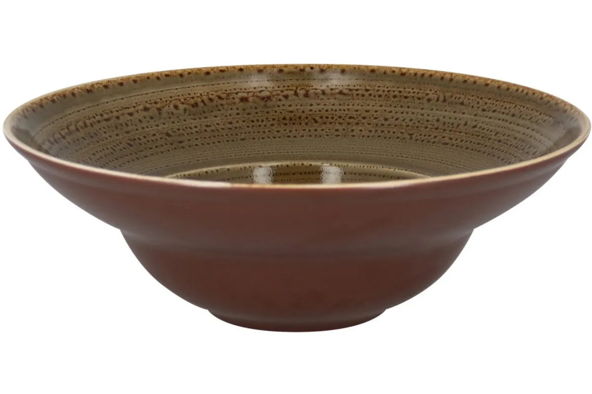 RAK Assiette extra creuse rond brun porcelaine vitrifiée Ø 26,1 cm Twirl Sale