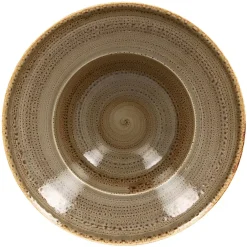 RAK Assiette extra creuse rond brun porcelaine vitrifiée Ø 26,1 cm Twirl Sale