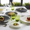 Assiette extra creuse rond noir grès émaillé Ø 27 cm Chic & Mat - PRO.MUNDI Outlet