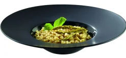 Assiette extra creuse rond noir grès émaillé Ø 27 cm Chic & Mat - PRO.MUNDI Outlet