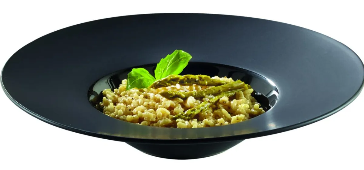 Assiette extra creuse rond noir grès émaillé Ø 27 cm Chic & Mat - PRO.MUNDI Outlet
