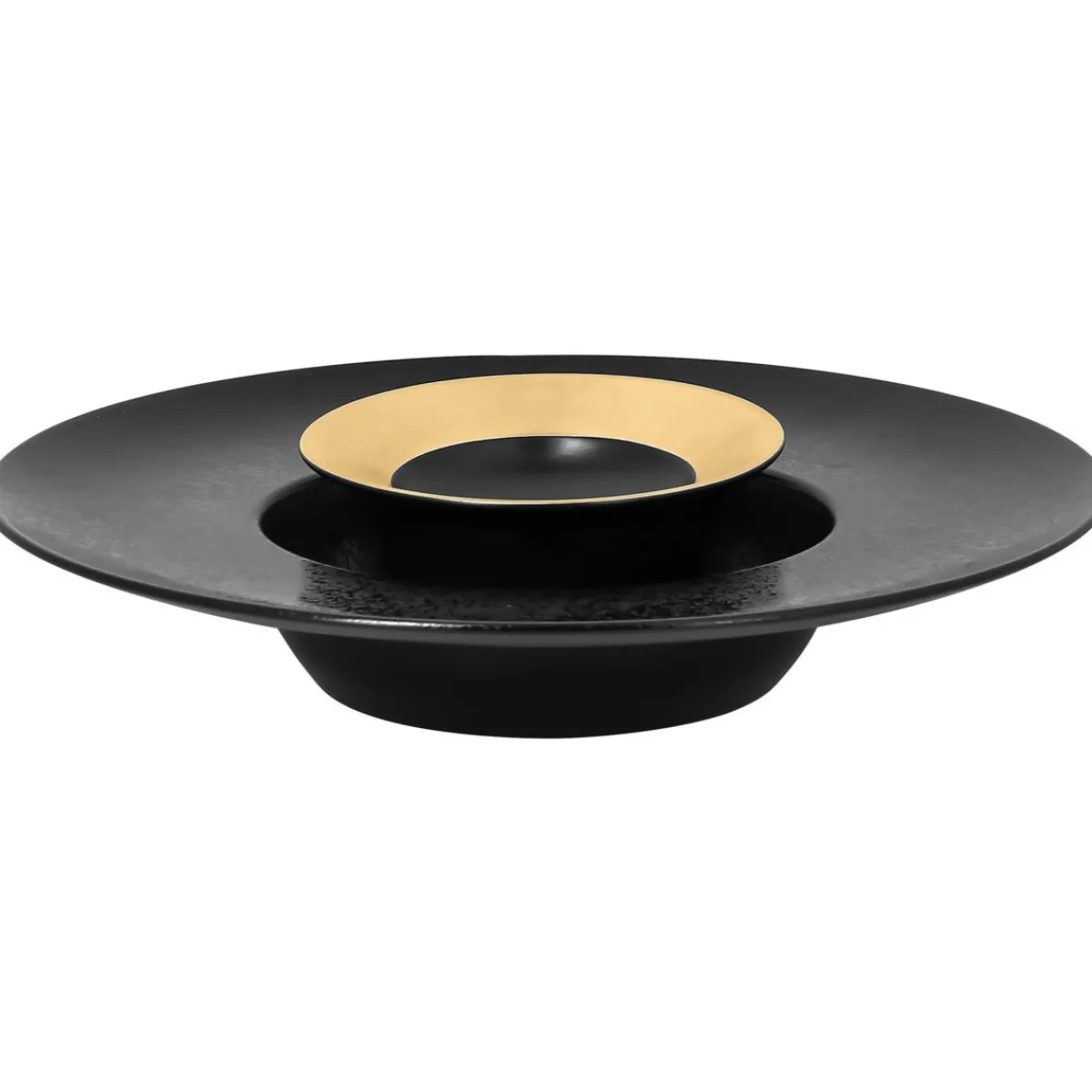 Assiette extra creuse rond noir porcelaine vitrifiée Ø 29 cm Chill - RAK Hot
