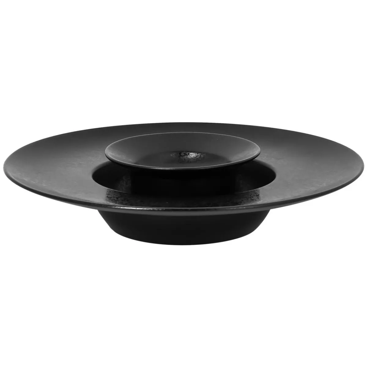 Assiette extra creuse rond noir porcelaine vitrifiée Ø 29 cm Chill - RAK Hot