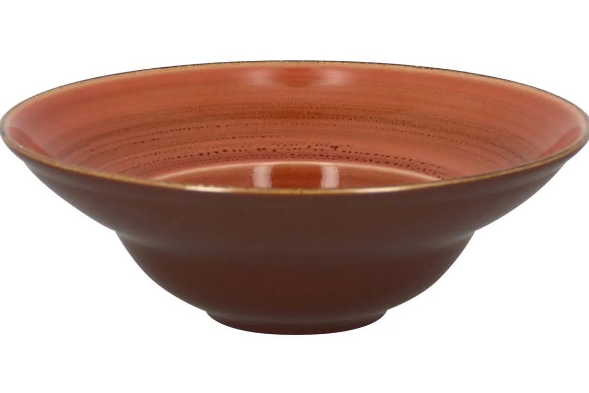 Assiette extra creuse rond orange porcelaine vitrifiée Ø 22,7 cm Twirl - RAK Outlet
