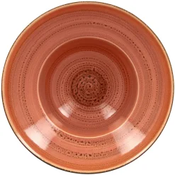 RAK Assiette extra creuse rond orange porcelaine vitrifiée Ø 26,1 cm Twirl Discount