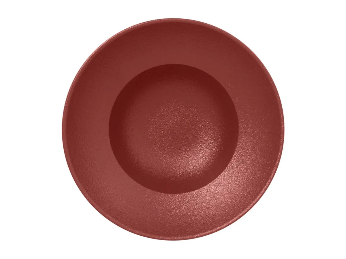 Assiette extra creuse rond rouge porcelaine vitrifiée Ø 22,7 cm Neo Fusion - RAK Clearance