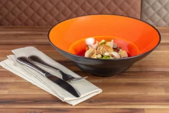 RAK Assiette extra creuse rond rouge porcelaine vitrifiée Ø 22,7 cm Fire Best