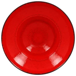 RAK Assiette extra creuse rond rouge porcelaine vitrifiée Ø 22,7 cm Fire Best
