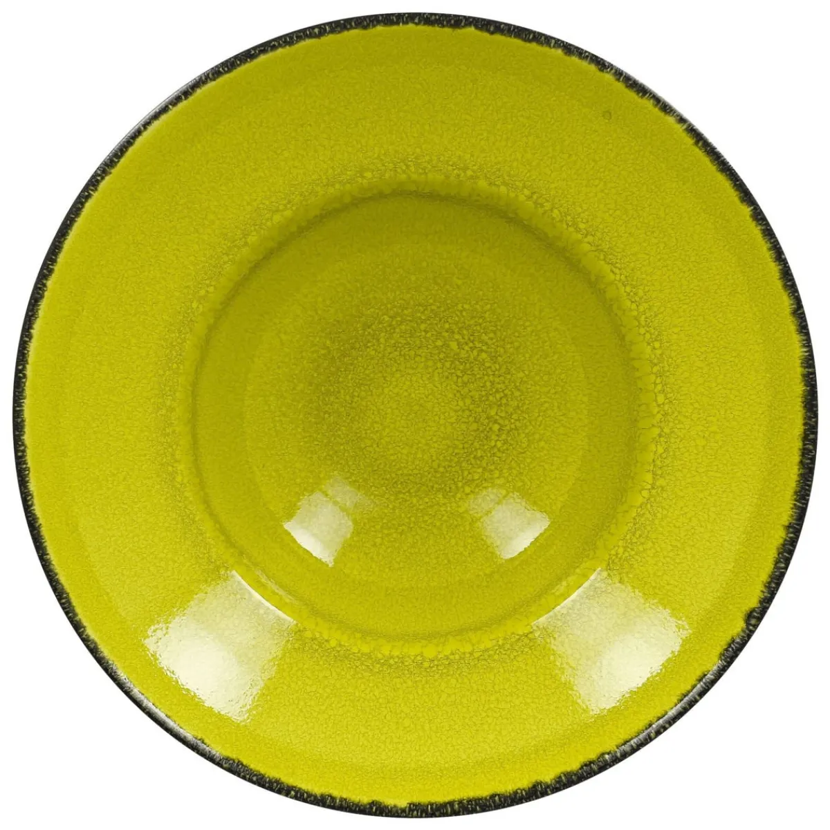 Assiette extra creuse rond vert porcelaine vitrifiée Ø 22,7 cm Fire - RAK New