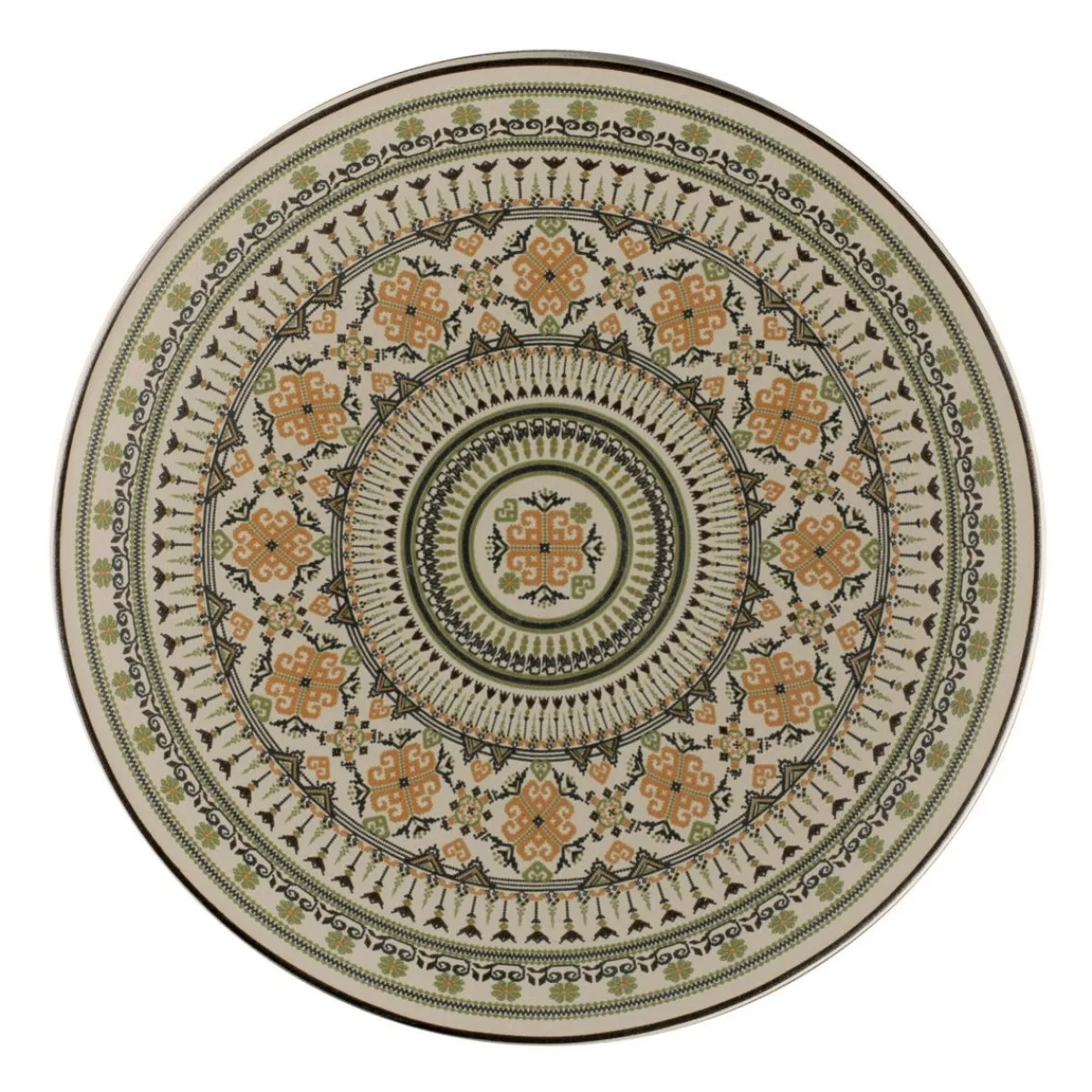 Assiette extra plate rond Argila Décor Genoa porcelaine Ø 18,7 cm Earth - RAK Outlet