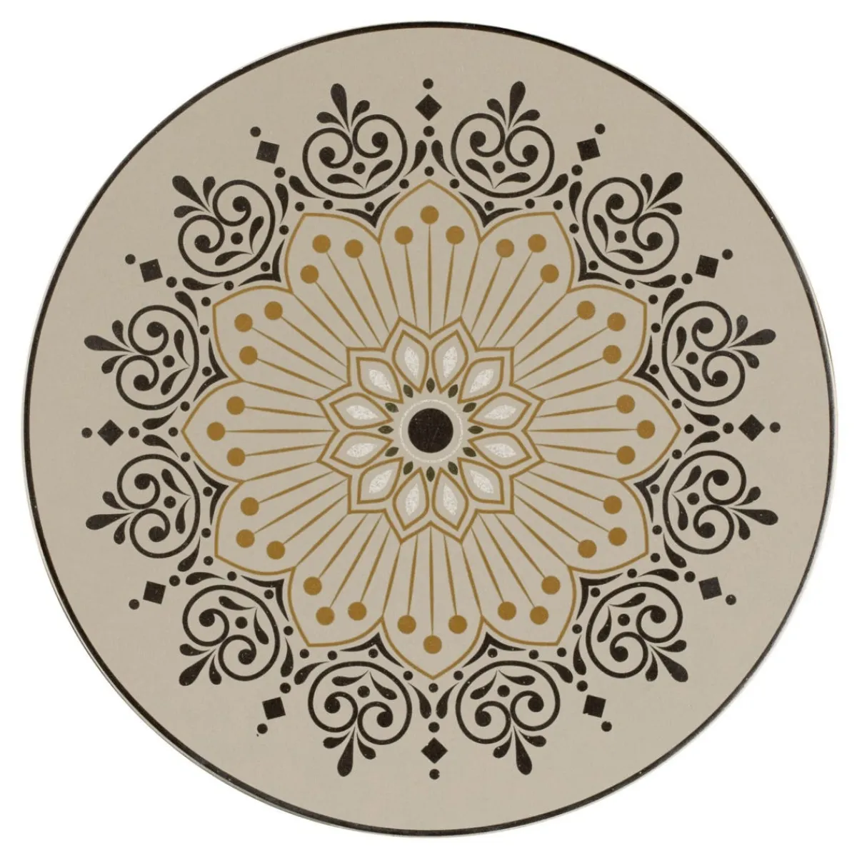 Assiette extra plate rond Argila Décor Cartagena porcelaine Ø 20,5 cm Earth - RAK Sale