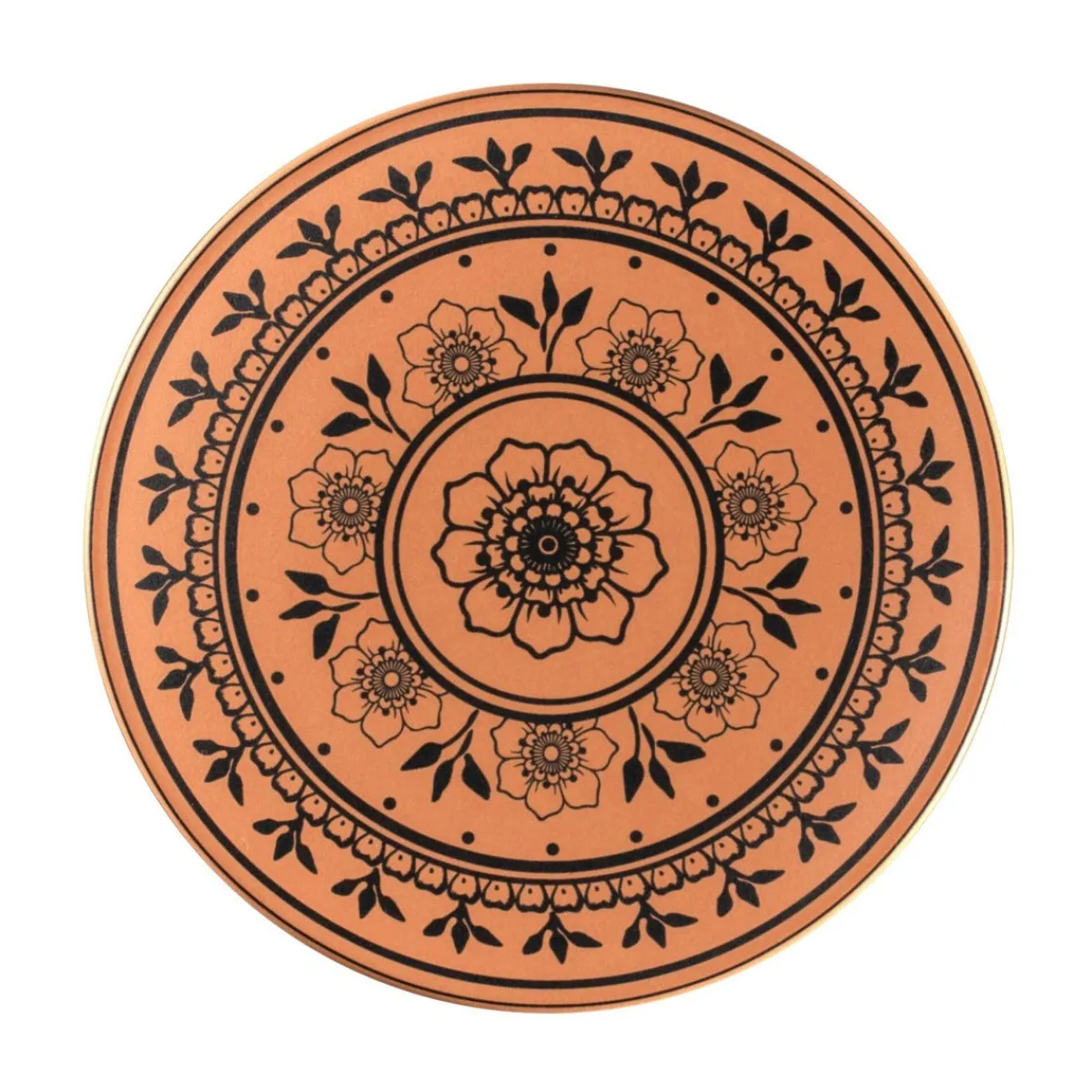 Assiette extra plate rond Tero Décor Alexandria porcelaine Ø 23,6 cm Earth - RAK New