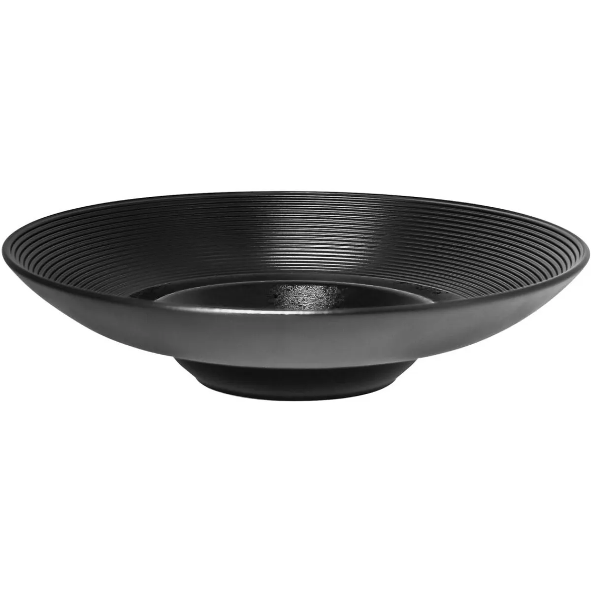 RAK Assiette gourmet rond noir porcelaine vitrifiée Ø 25,6 cm Edge Discount