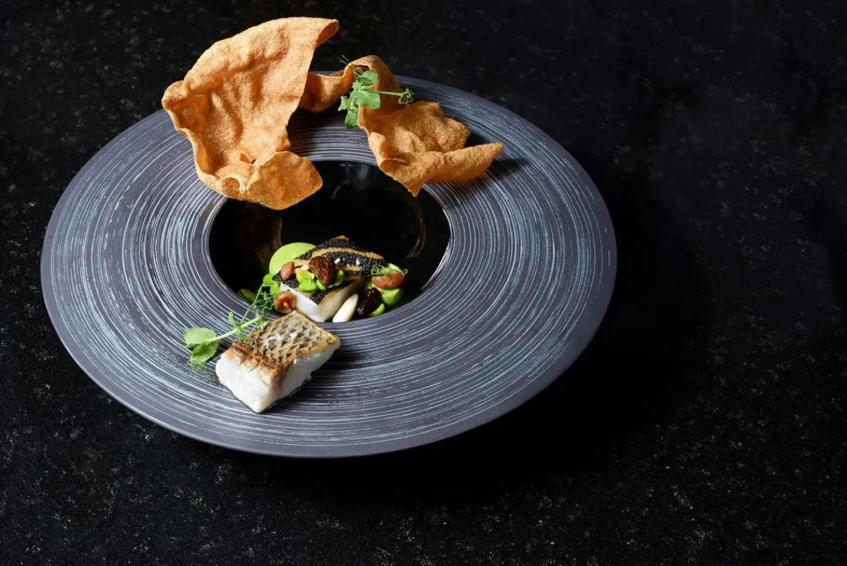 Assiette gourmet rond noir porcelaine culinaire Ø 30,3 cm Sphere - REVOL New