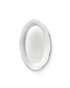 SERAX Assiette haute ovale blanc porcelaine 24,5x15 cm Silhouette Clearance