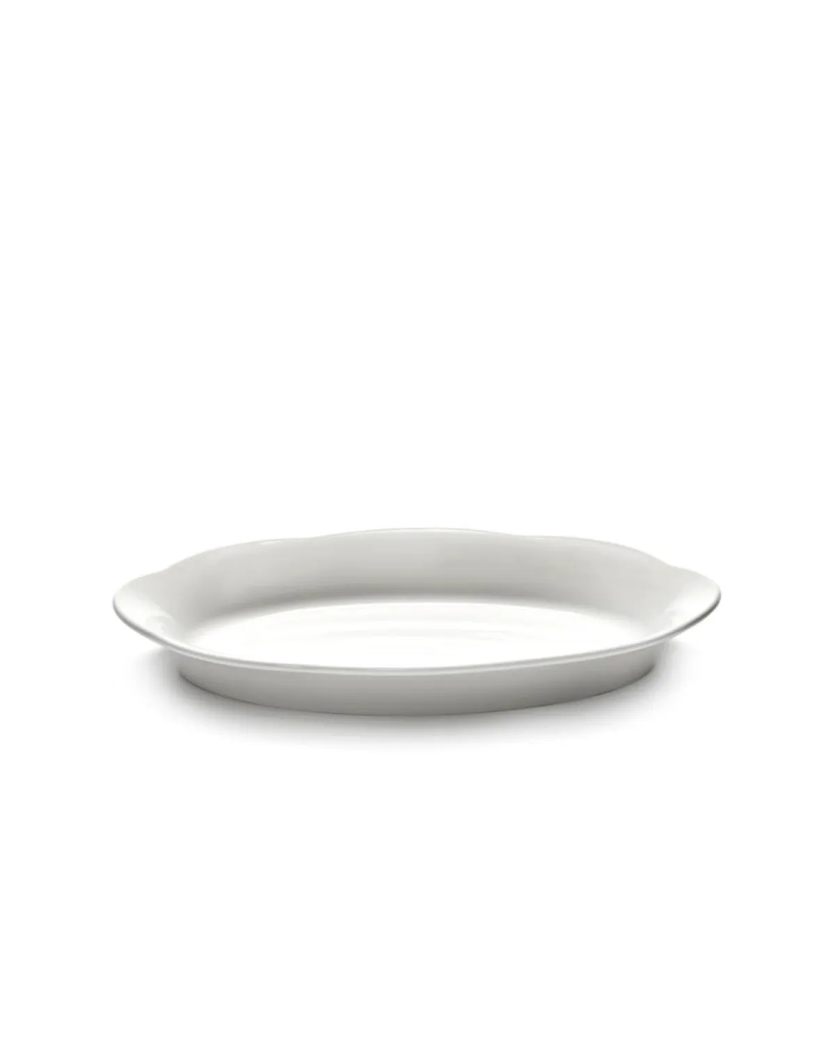 SERAX Assiette haute ovale blanc porcelaine 24,5x15 cm Silhouette Clearance