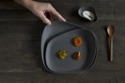 COOKPLAY Assiette noir porcelaine 33,5x12 cm Yayoi Outlet