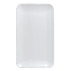 DUDSON Assiette organique blanc porcelaine vitrifiée 27x16 cm White Clearance