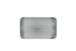 Assiette organique gris porcelaine vitrifiée 27x16 cm Harvest Flux - DUDSON Discount