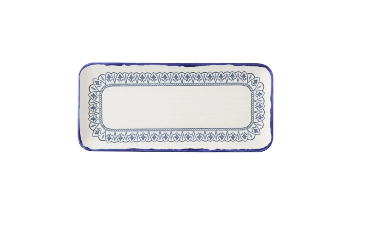 Assiette organique Ink porcelaine vitrifiée 35x16 cm Harvest Mediterranean Moresque - DUDSON Online
